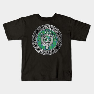 Clan Kennedy Crest & Tartan Knot Kids T-Shirt